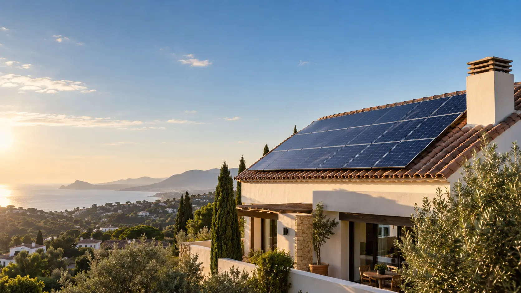 Vivienda con instalación solar fotovoltaica